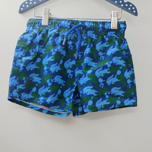 Lacoste Minecraft Creeper Swim Suit Boys Board Shorts Blue Green Pixel Art - Picture 5 of 11